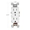 Faith Duplex Straight Blade Receptacle, 5-15R, 15 A, 125V AC, 2 Pole, 3 Wire, Flush Mount, Grounded SSRE2TR-WH-10 - alternate 6